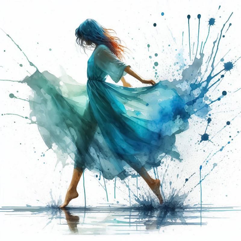 Acuarela de una bailarina